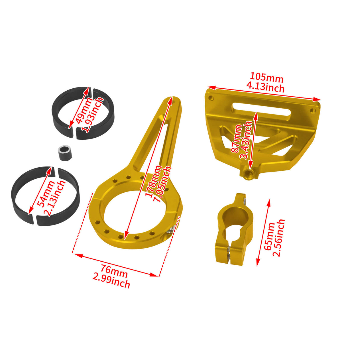 Front Fork Steering Damper Bracket Mount for Harley Road Glide '15-Up | Mactions
