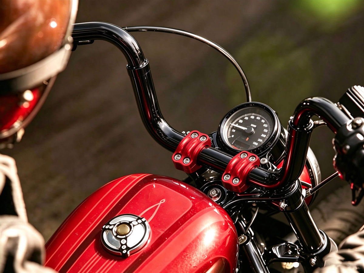 CNC 1.25 Inch Handlebar Risers for Harley Models Dyna Touring | Mactions