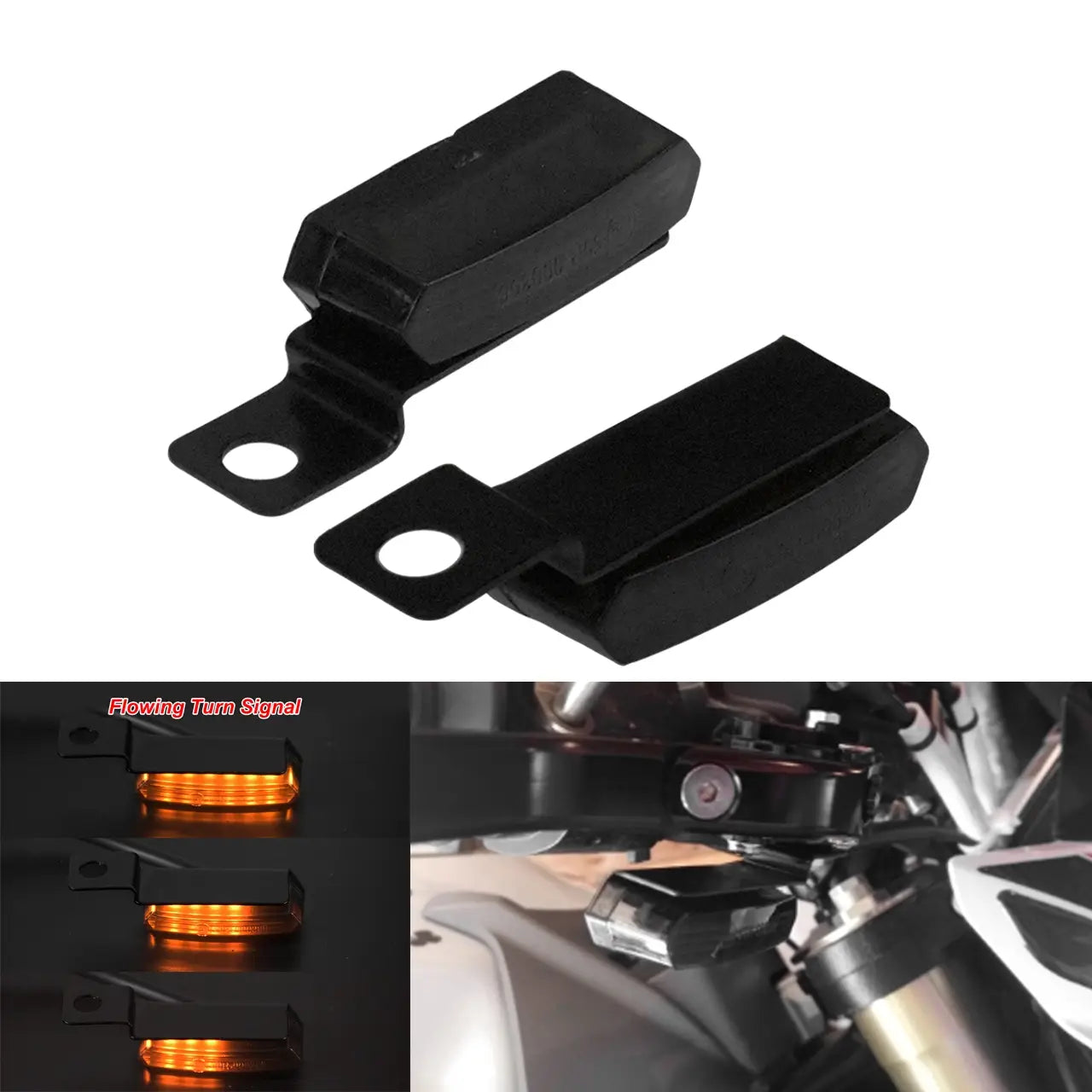 2X Motorcycle LED Turn Signal Indicators Flowing Lights Amber Mini Blinker | Mactions