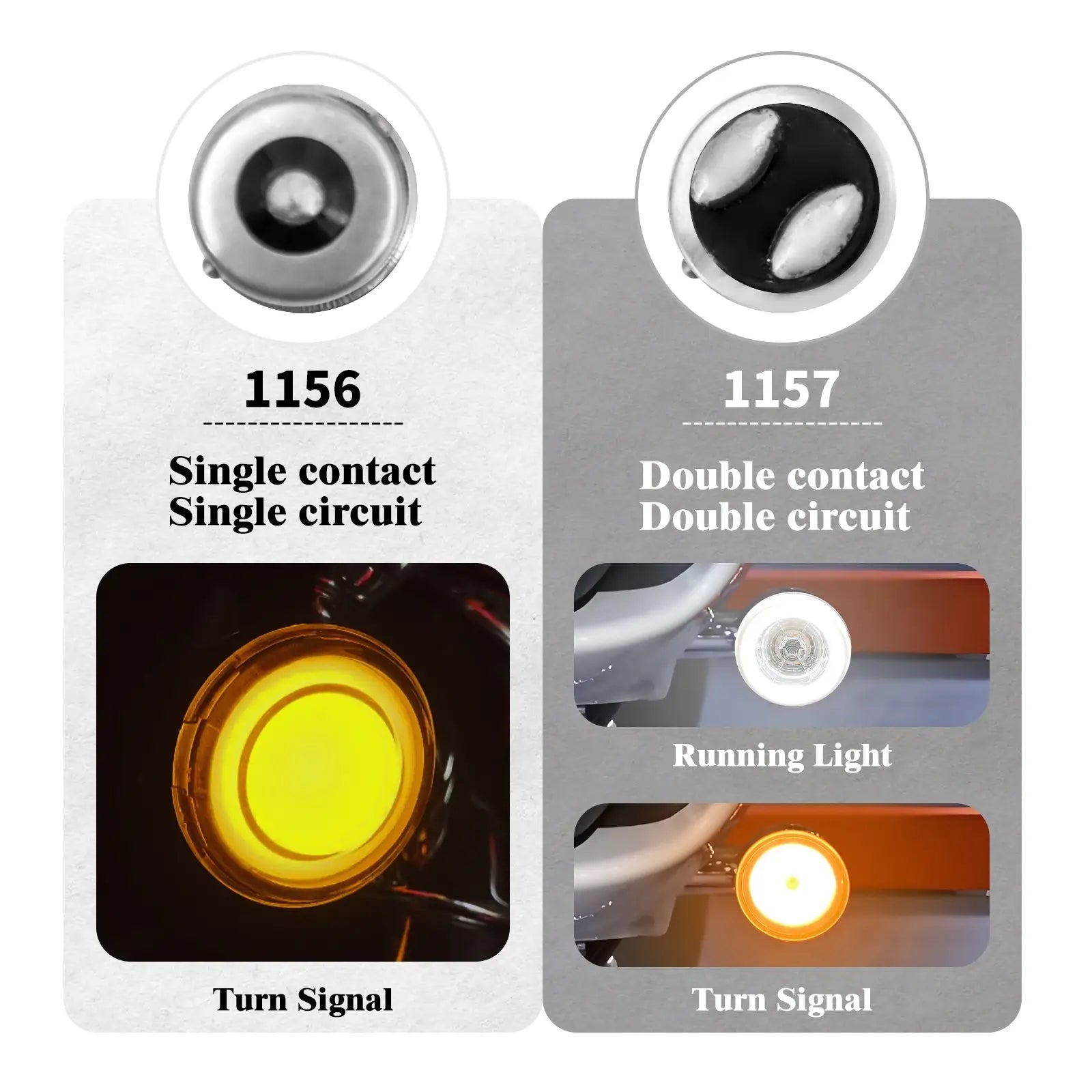 1157 LED Turn Signal Indicator Lights for Harley Touring Softail Dyna Sportster - Front