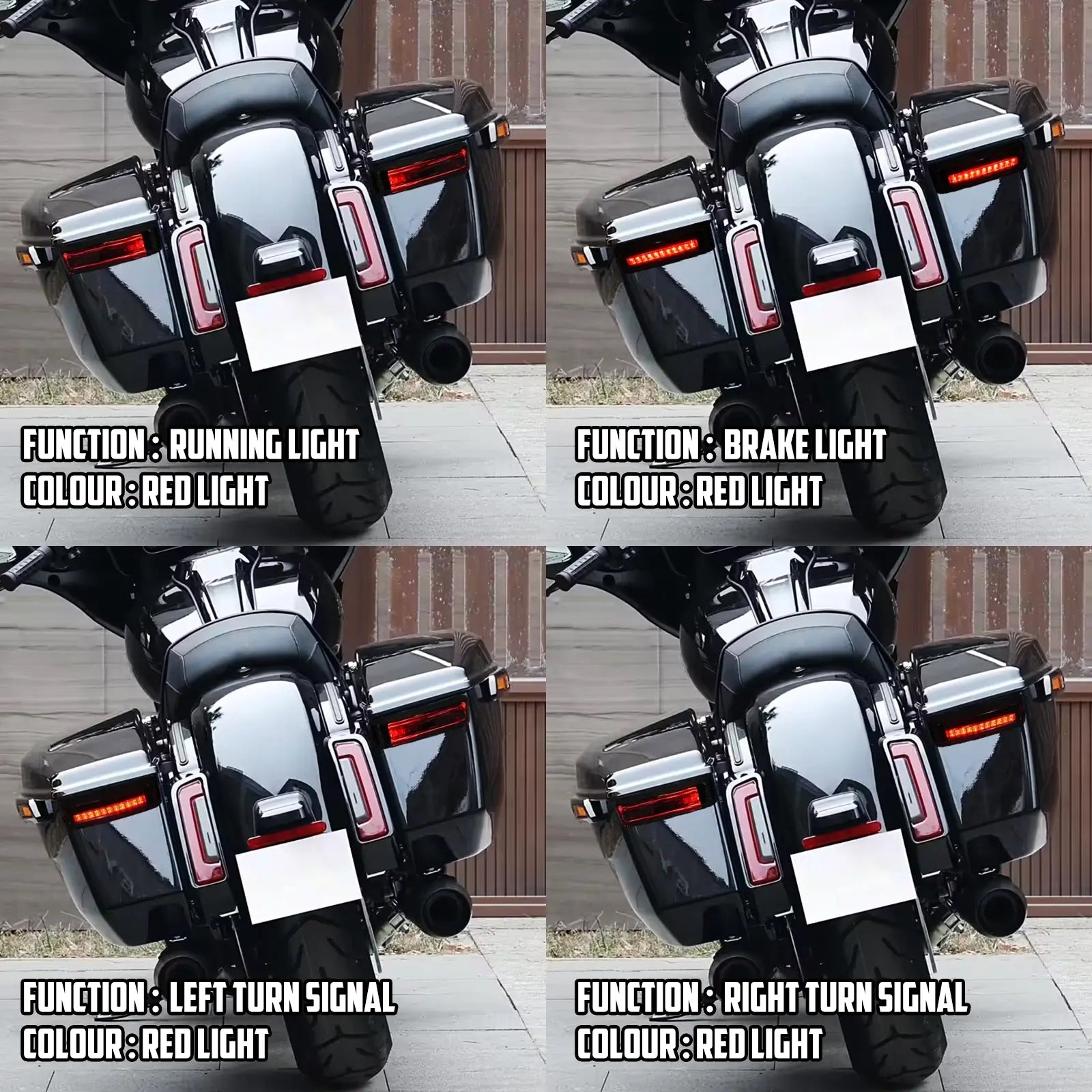 LED Saddlebag Brake Light Turn Signal For Harley Touring CVO Road Street Glide 2023-Up