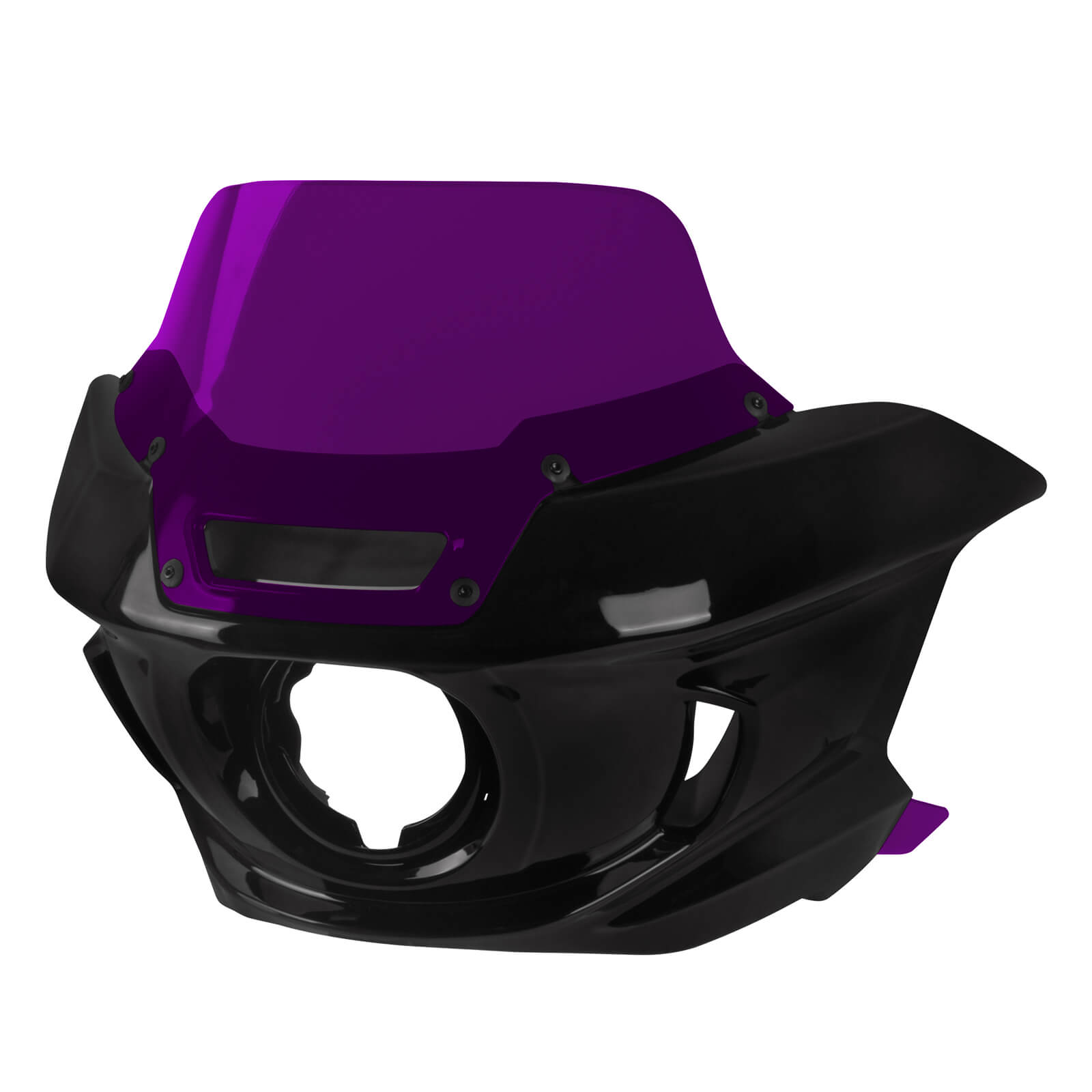 zhfr0035 jg mactions colored windshield fairing kit dyna 2007 purple angle