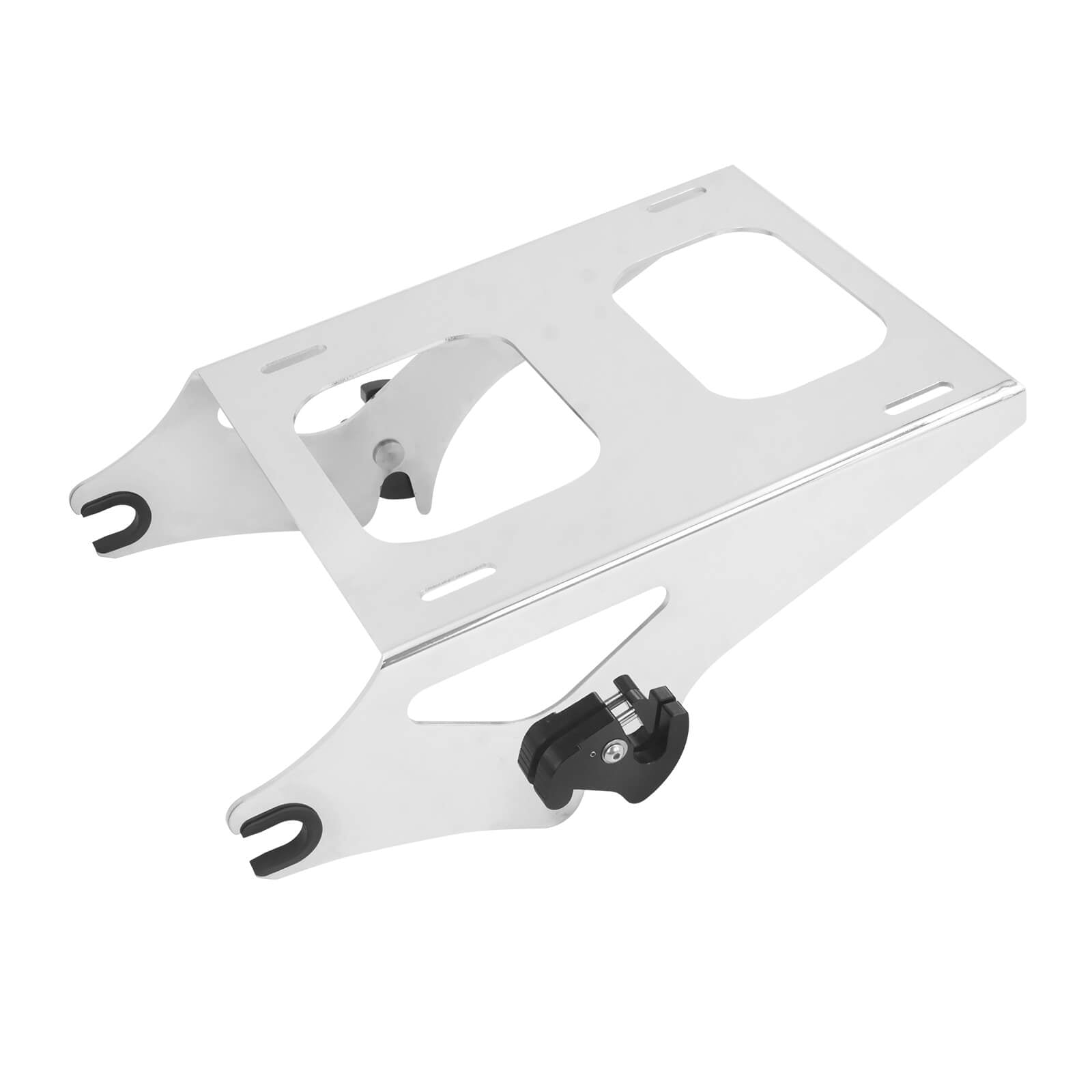 zhlu0032 jg mactions razor pack luggage trunk backrest rack kit harley touring 2016 silver luggage rack