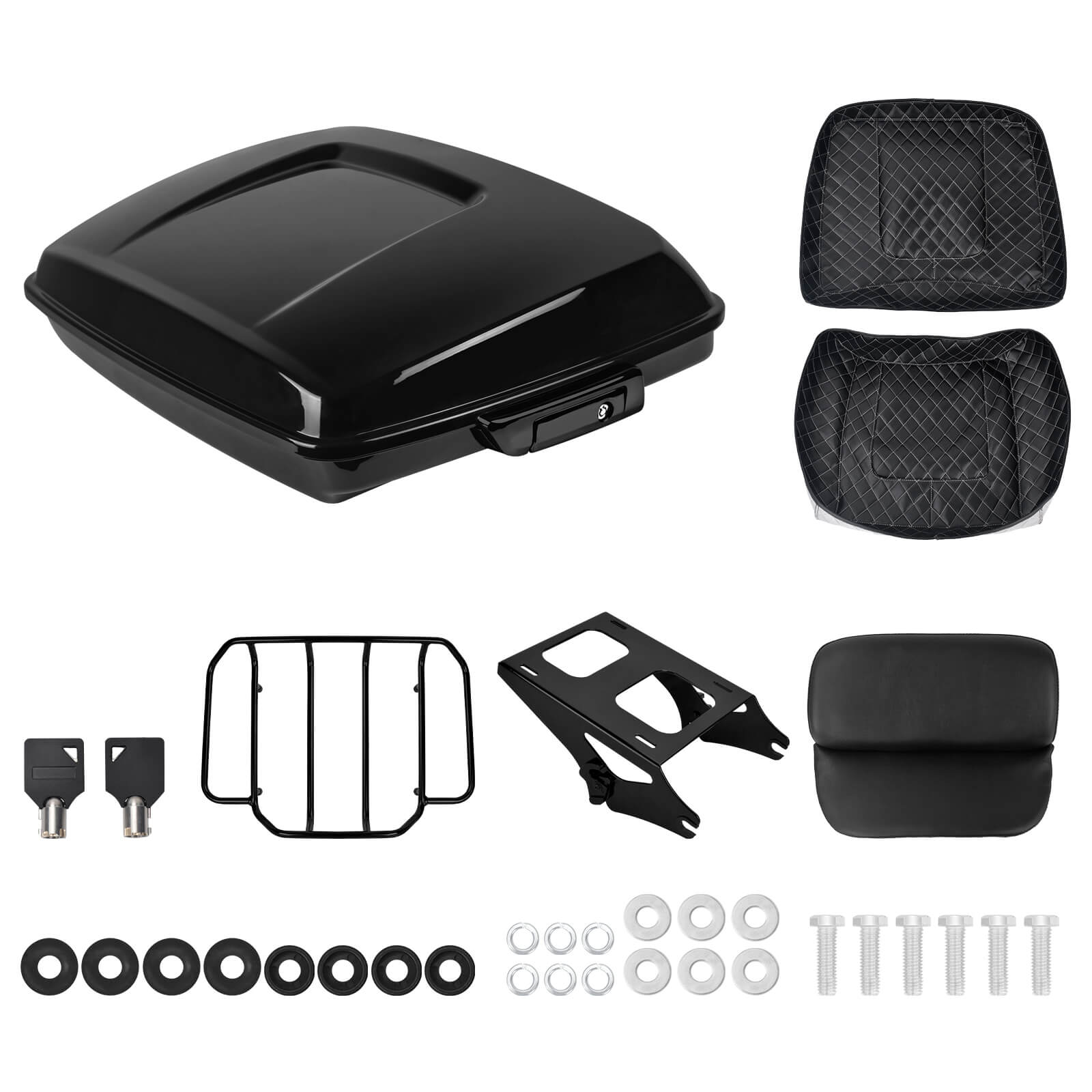 zhlu0035 jg mactions razor luggage tour trunk top rack set harley touring 2015 black product list