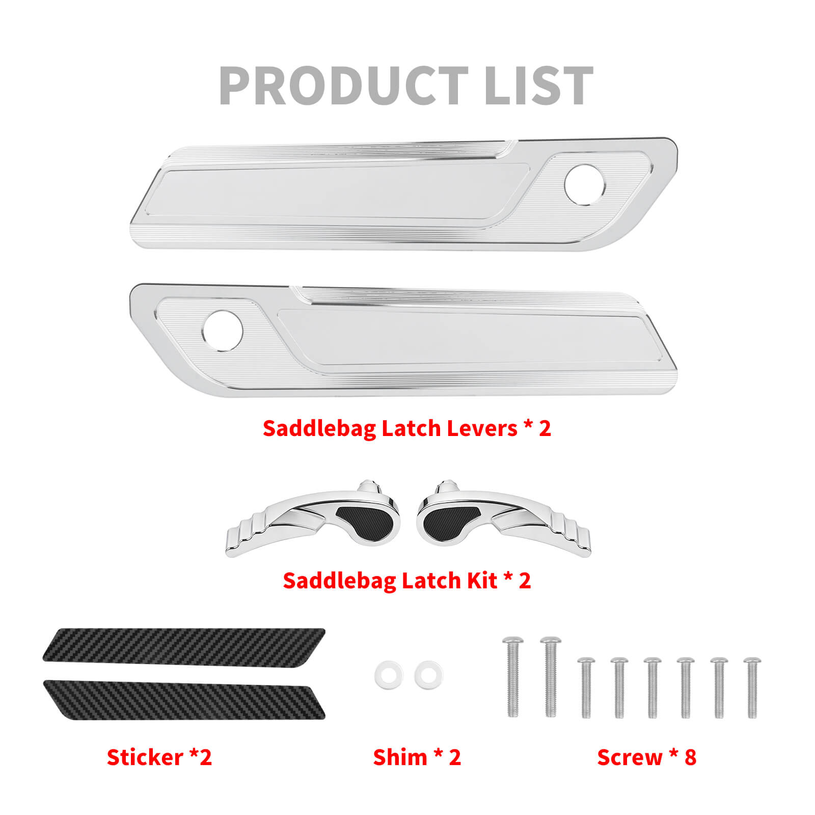 zhlu0049 jg mactions saddlebag latch lifter cover kit street glide 2016 chrome product list