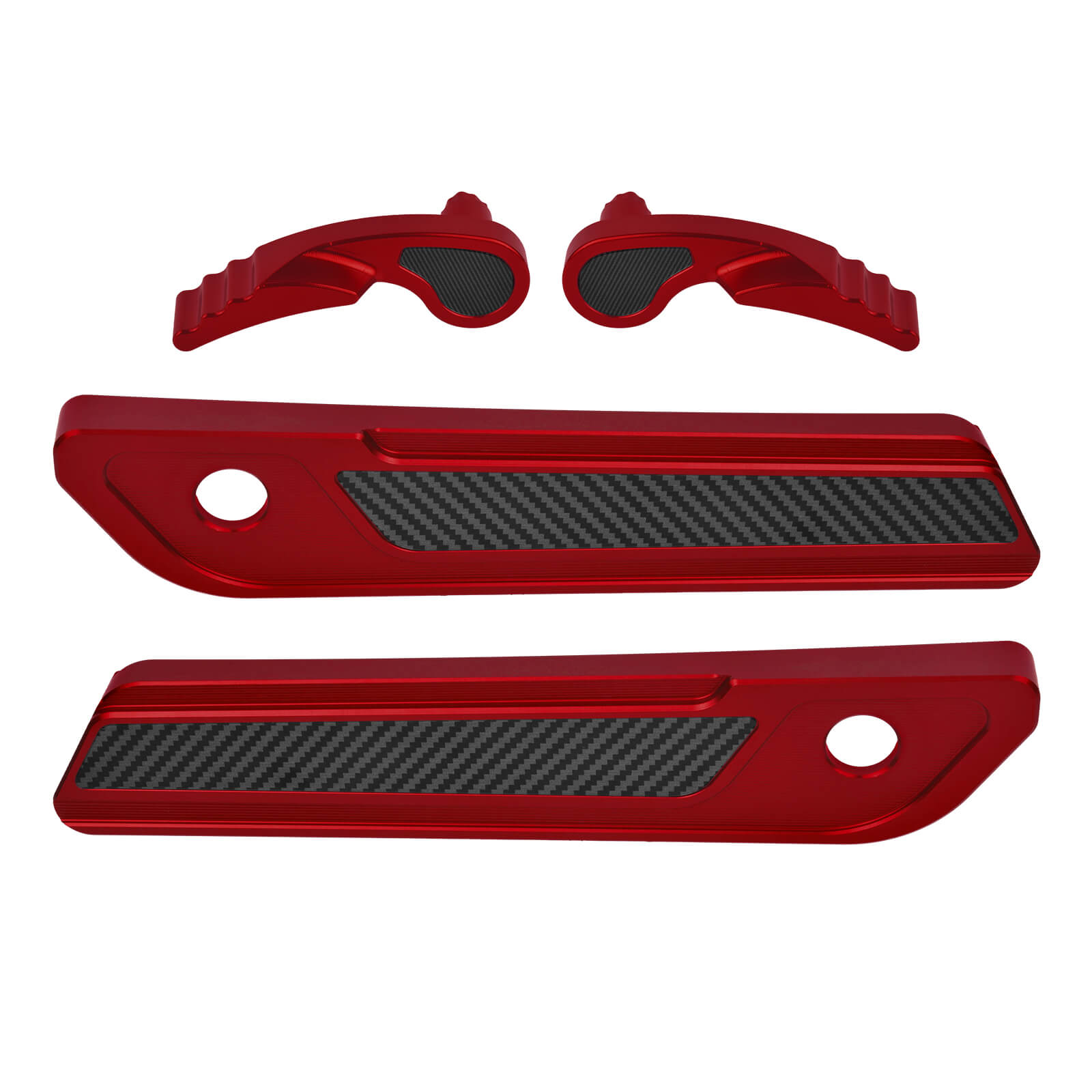 zhlu0050 jg mactions saddlebag latch lifter cover kit touring 2020 red front