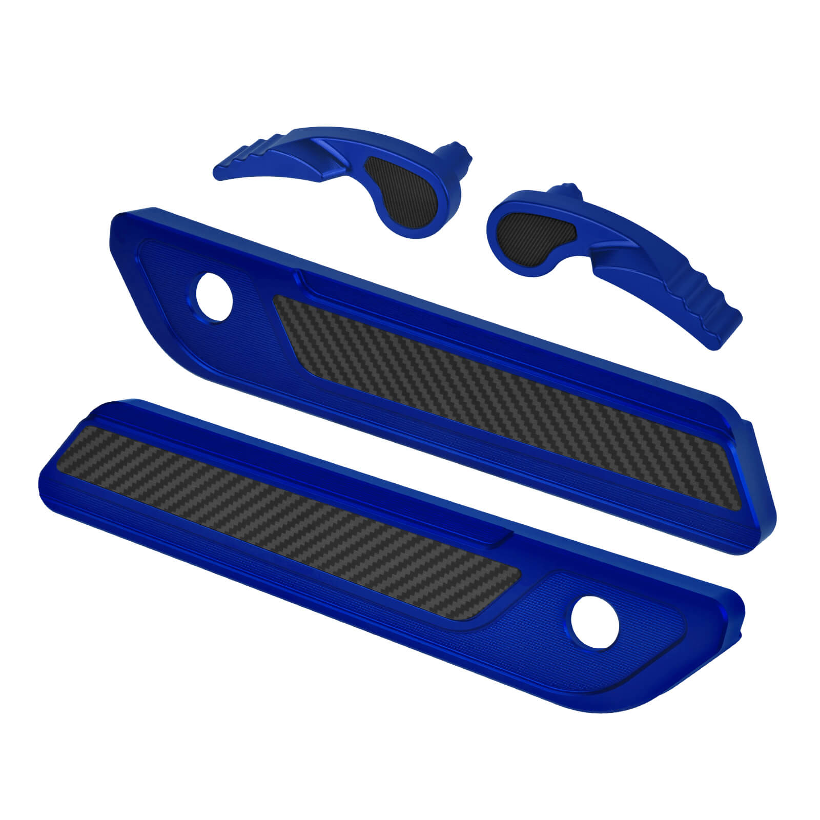 zhlu0052 jg mactions saddlebag latch lifter cover kit touring 2024 blue angle