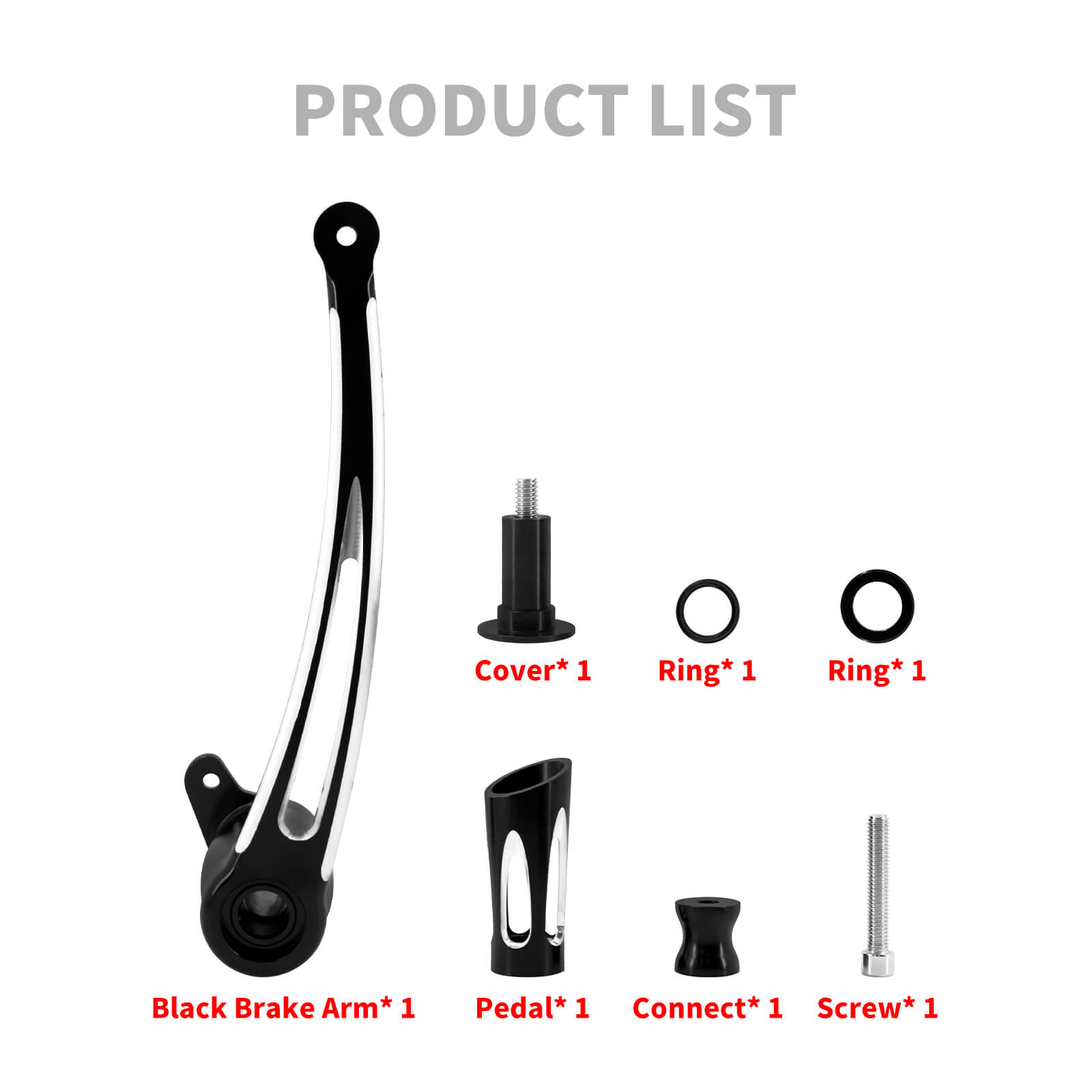 CNC Brake Arm Lever Peg Pedal list