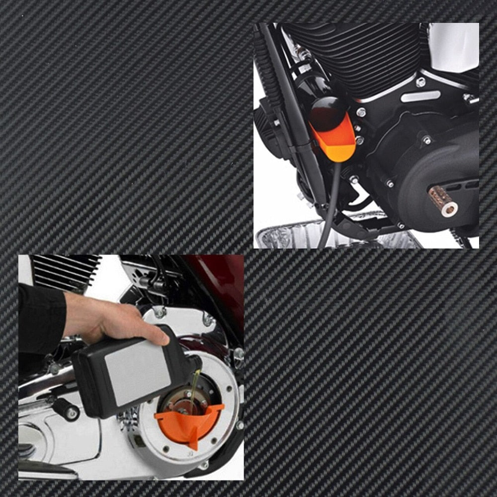 Crankcase Fill Funnel for Harley Black | Mactions