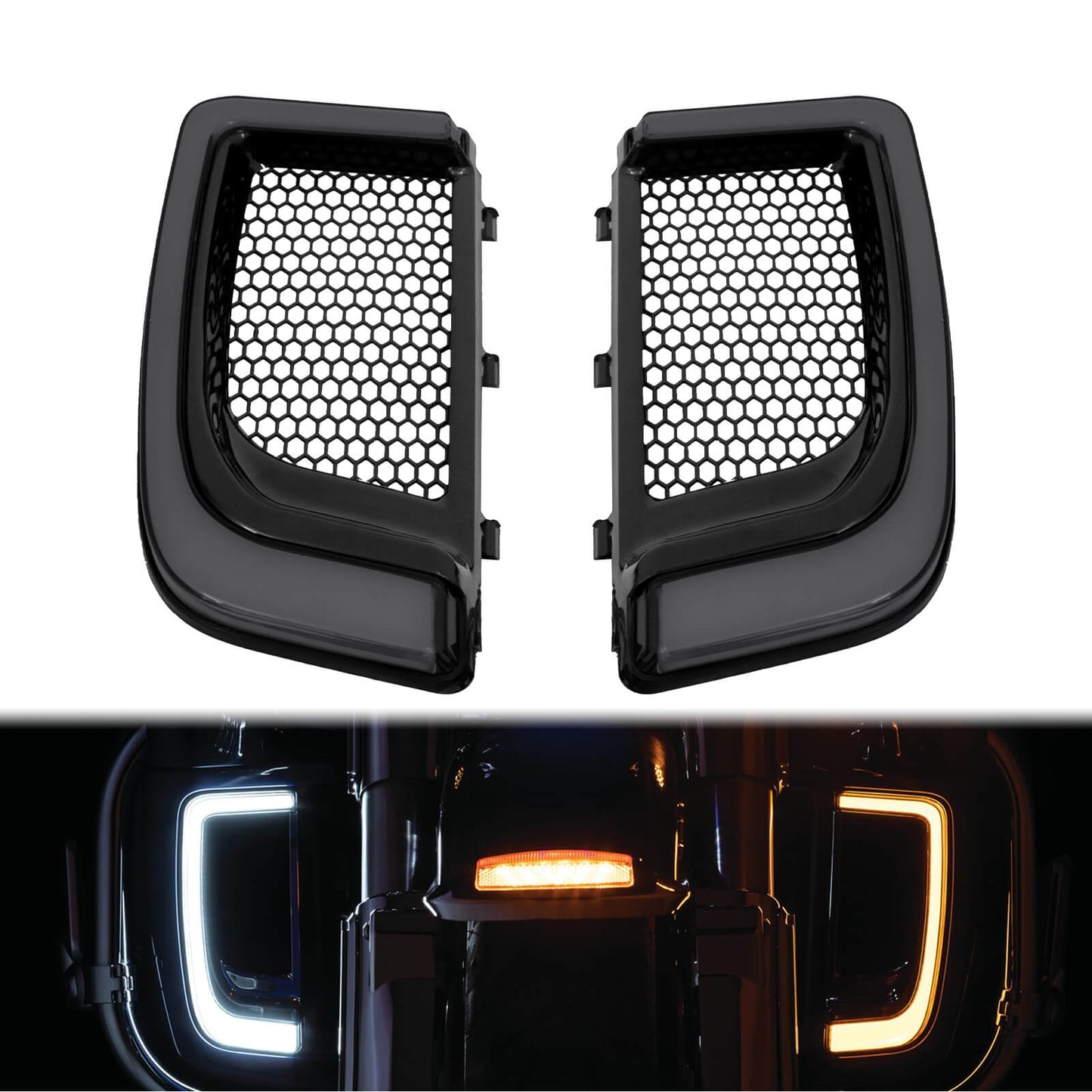 LED Fairing Lower Grills Lights for Harley