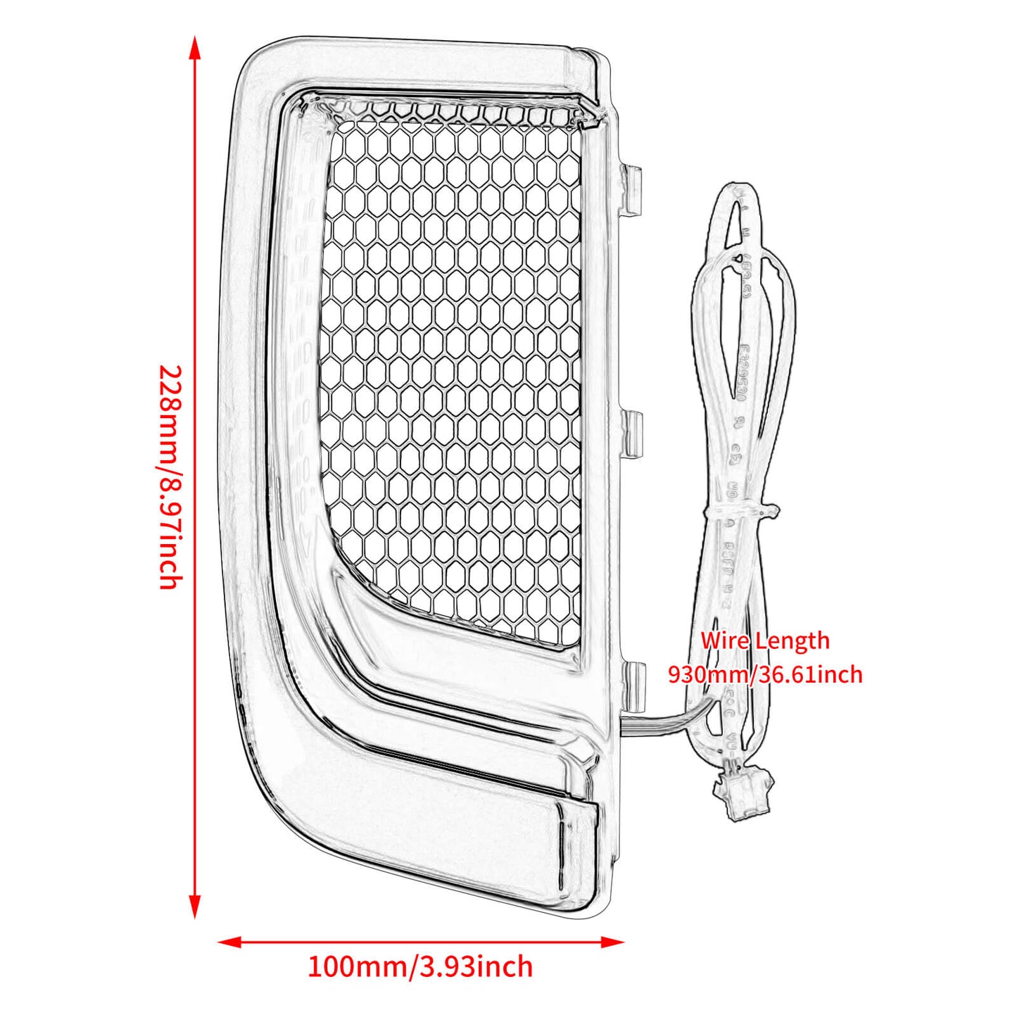 LED Fairing Lower Grills Lights for Harley