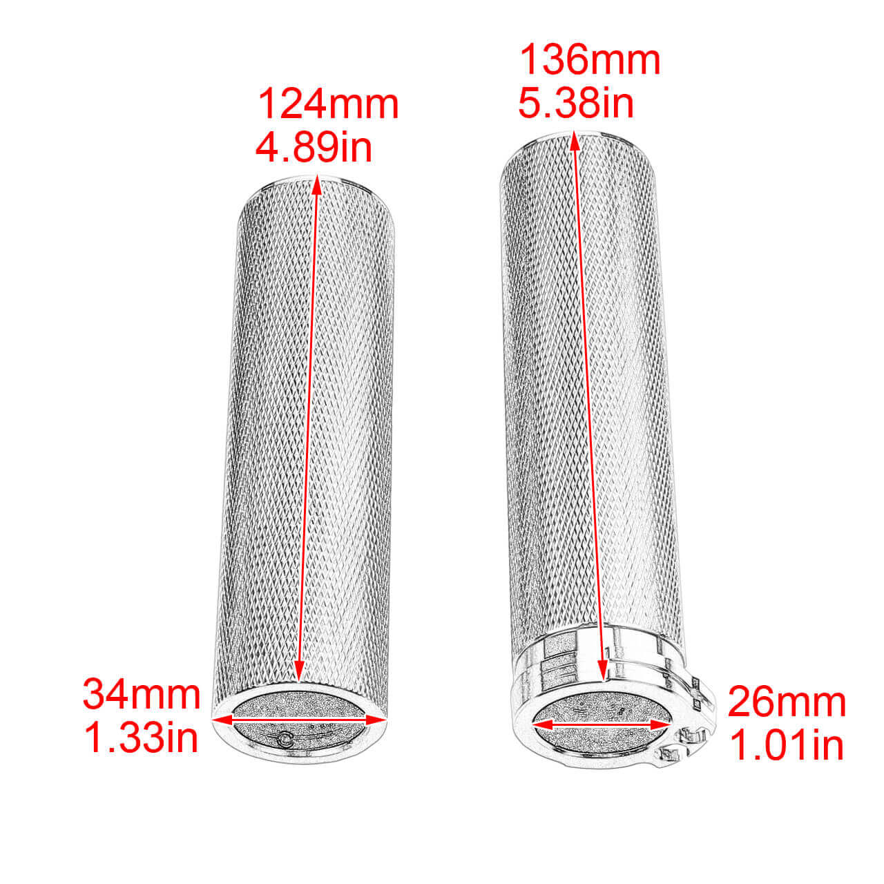 Size of Handlebar grips GP003302